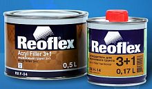 Грунт акриловый 3+1 2К (0,5л+0,16л) серый комплект REOFLEX