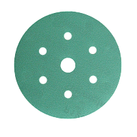 Круг шлифовальный SUNMINGT d150мм 7отв Р 500 липучка, зелёный (корея)