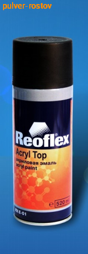 Грунт-Эмаль акриловая 1К 0,5л черная-матовая REOFLEX фото 2