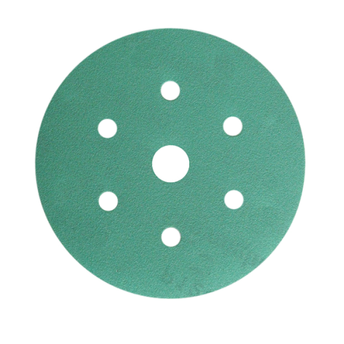 Круг шлифовальный SUNMINGT d150мм 7отв Р 360 липучка, зелёный (корея) фото 2