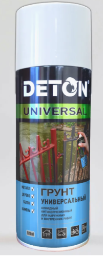 Грунт акриловый серый, "Deton Universal" быстросохнущий, аэрозоль 520 мл