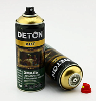 Эмаль металлик Золото-хром "DETON ART" аэрозоль 520 мл