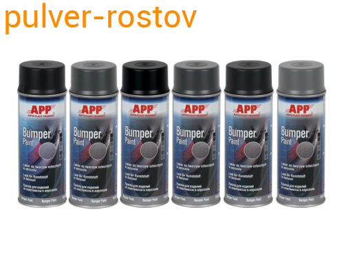 Краска для бамперов структурная Bamper спрей черная 210411 400мл APP фото 2