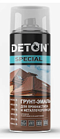 Эмаль "DETON" Красно-коричневая (металочерепица) RAL 3011, аэрозоль 520 мл