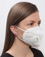 Респиратор с клапаном выдоха ПРОФ.KN95 белый (1шт)