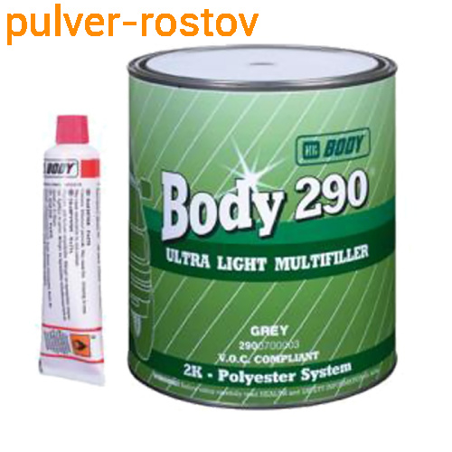 Шпатлевка 290 Ultra Light Multifiller бежевая 1л BODY фото 4