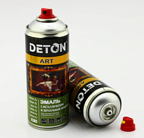 Эмаль металлик Серебро "DETON ART" аэрозоль 520 мл