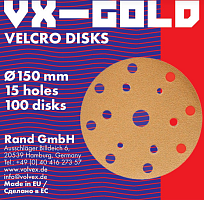 Круг VX-Gold 150мм Р400 15отв. VOLVEX