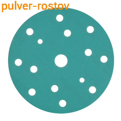 Круг шлифовальный d150мм 15отв Р  80 липучка, синий RoxelPro фото 2