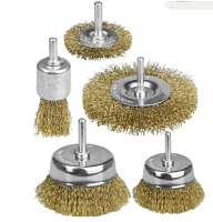 Набор КР-90045-5 гофр.дисковых щеток на дрель 5шт КОЛИР